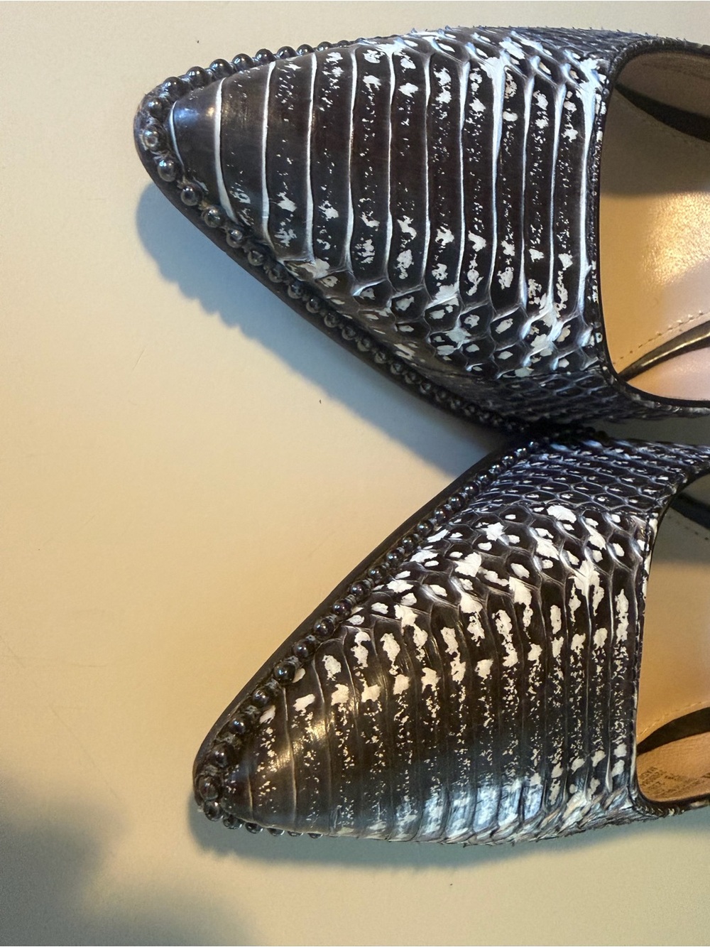 Coach BeadChain Genuine Snakeskin Pumps Heels Womens Size 7 - Picture 5 of 8